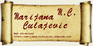 Marijana Čulajević vizit kartica